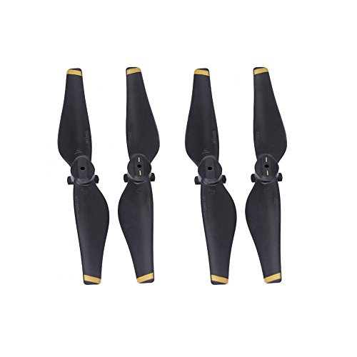 Dilwe Schnellwechsel-Propeller für Mavic Air, 2X CCW Propeller + 2X CW Propeller - Kohlefaser Verbundstoff - Upgrade Propellers für Mavic Air, 2 Paare (Gold Stripe) von Dilwe