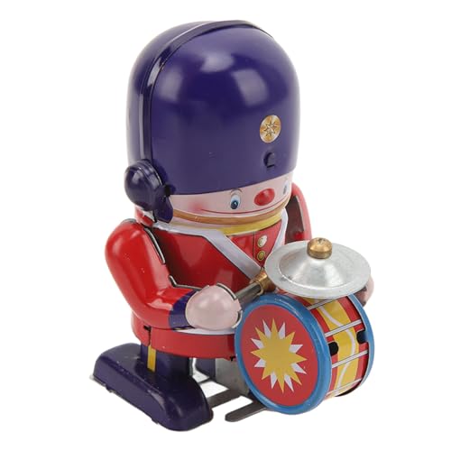 Dilwe Weißblech-Aufziehfigur, Spielzeug, Weißblech, Wandelnder Trommler, Soldat, Aufziehspielzeug, Trommeln, Dekoratives Aufziehspielzeug für Erwachsene und, Sammlergeschenk Dilwe Weißblech-Aufziehfigur, Spielzeug, Weißblech, Wandelnder Trommler, Soldat, Aufziehspielzeug, Trommeln, Dekoratives Aufziehspielzeug für Erwachsene und, Sammlergeschenk von Dilwe
