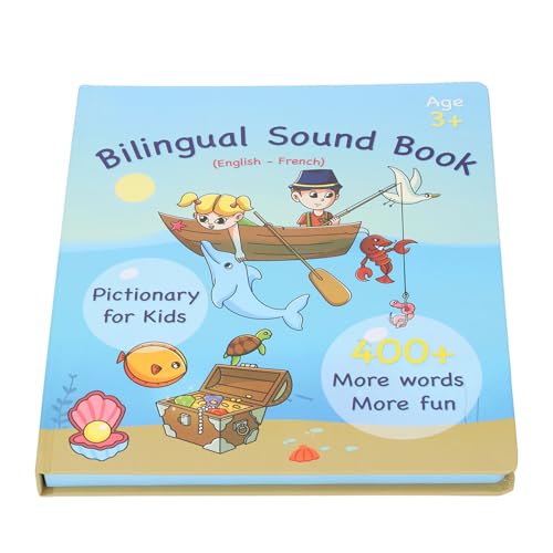 Dilwe Zweisprachiges Lernspielzeugbuch, Interaktives Französisch-Englisch-Soundbuch mit Alphabet-Zahlen und Tieren, für Frühen Lernspaß von Dilwe