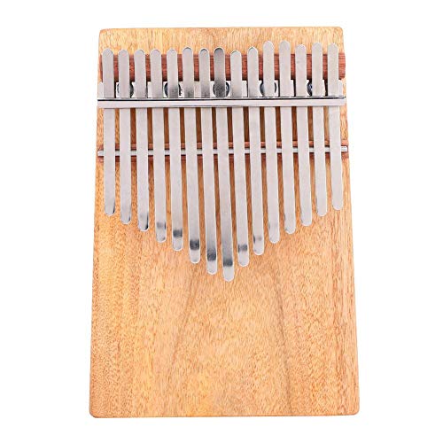 Kalimba 15 Tasten Daumen Klavier, tragbare Vollfestes Kampferholz 15 Skalen G-Dur Kalimba Instrument mit Gürteltasche Aufkleber, Tasteninstrument von Dilwe