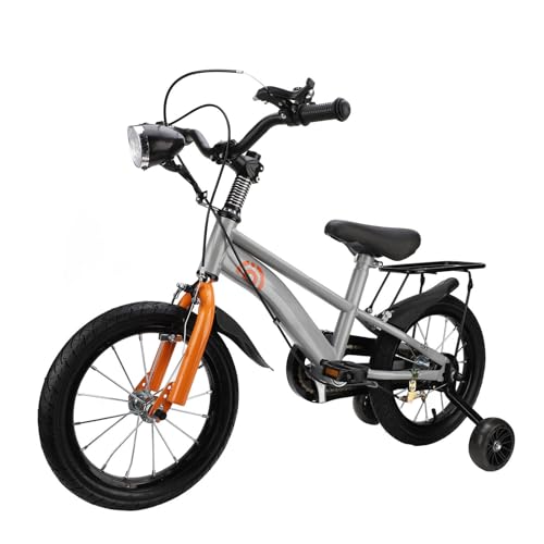 Kinderfahrrad, Rutschfester Griff, Bremsen Vorne und Hinten, Stützräder, Verstellbarer Sitzlenker, für Im Freien (18 Zoll (6–12 Jahre alte)) von Dilwe