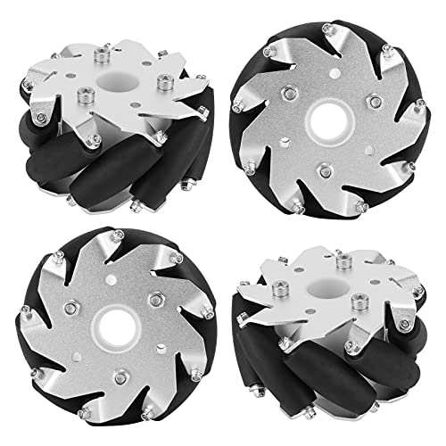 Mecanum Wheels, 4pcs 100mm Steel Mecanum Wheels Set Left Right Wheels Compatibole WithRobot Car 14162 von Dilwe