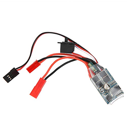 RC 30A ESC Zweiwege-Bürstengeschwindigkeitsregler Zweiwege-Passform für 1/16 1/18 1/24 Auto-Bootszubehör(Mit Bremse) von Dilwe