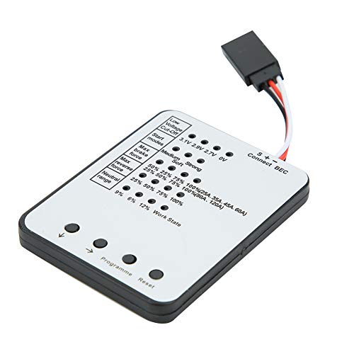 RC-Car-Programmkarte, b¨¹rstenlose ESC-LED-Programmierkarte 61 x 48 x 6 mm RC-Car-Upgrade-Zubeh?r(Schwarz-Weiss) Car Model Parts von Dilwe