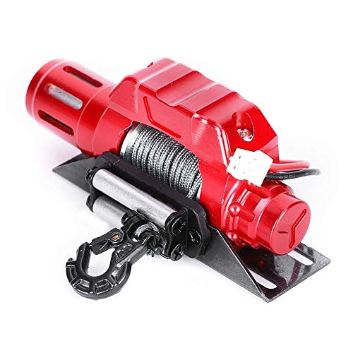 RC Car Winch, Aluminiumlegierung RC Crawler Winsch Simulation Elektrische Winde Kompatibel mit 1/10 RC Modellen von Dilwe