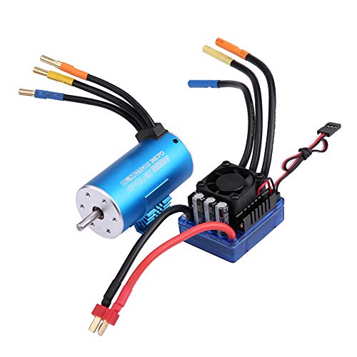 RC ESC Motor Combo, 120A Brushless ESC & 3670 2650KV 4 Pole Motor für 1/8 RC Auto Zubehör von Dilwe