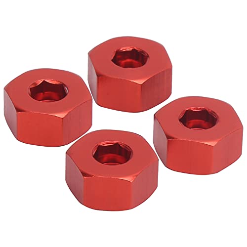 RC Hex Combiner, Radnaben-Hex-Adapter 5 mm bis 12 mm Combiner Erhältlich für WPL D12 1/10 RC Model Trucks(rot) von Dilwe