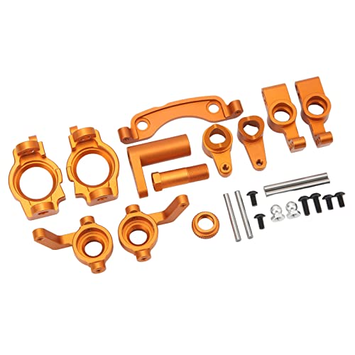 RC-Metall-Upgrade-Teilesatz, Hochfestes RC-Aufhängungsarm-Lenkbaugruppenset aus Aluminiumlegierung für ZD Racing DBX 10 1/10 (ORANGE) von Dilwe