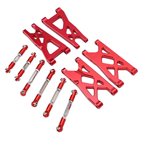 RC Querlenker und Zugstangen Set, Aluminiumlegierung RC Querlenker und Servo Link Spurstange Kompatibel für ARRMA Senton 1/10 RC Car(rot) von Dilwe