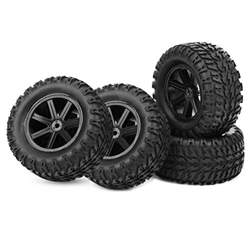 RC-Reifen, 4-teilige RC-Radreifen mit 7-teiligen Speichenreifen Car Model Parts f¨¹r 1:10-Fernbedienung, Kompatibel mit ZD Racing Desert Truck Car RC Crawler-Zubeh?r von Dilwe