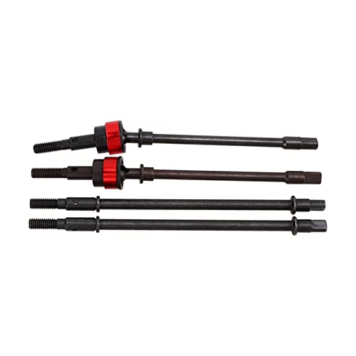 Vorder- und Hinterachse Antriebswellensatz, 1/10 Auto Vorderachse CVD Straight Drive Kompatibel für Axial SCX10(rot) von Dilwe