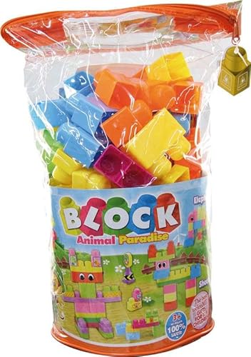 Dimasa DIM26014 Tasche mit 50 Tierblöcken blockspiele, bunt von Dimasa