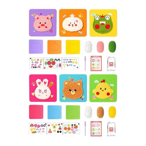 Animal Nähen Craft Kit, Stickerei Puppe Set | Animal Plüschhandwerk Kit mit Aufklebern - Machen Sie Ihre eigene Puppe, Spaß und Bildungsaktivität für Anfänger Animal Nähen Craft Kit, Stickerei Puppe Set | Animal Plüschhandwerk Kit mit Aufklebern - Machen Sie Ihre eigene Puppe, Spaß und Bildungsaktivität für Anfänger von Dinchaakuarry