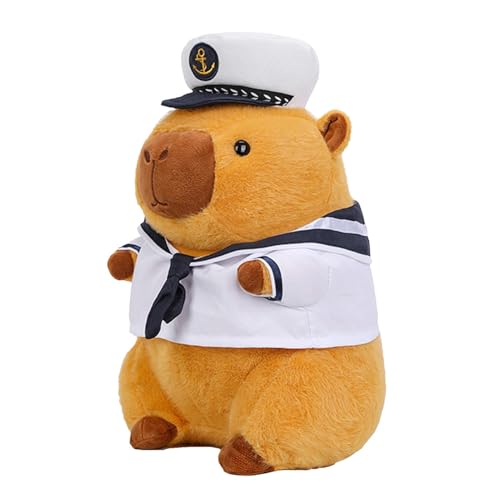 Capybara Plush - Capybara Stoffed Animal, Capybara Plüschspielzeug, Capybara Geburtstagdekorationen | kaawai Gefüllte Tiere Mit Marine -Seemannsanzug Süße Plüsch, Weiches Plüsch -Stofftier Für Freunde von Dinchaakuarry