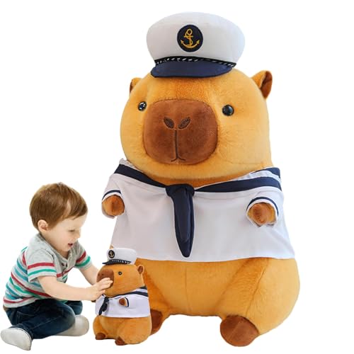 Capybara Plush - kaawai Capybara Plüsch, Gefüllte Capybara plushiie, Capybara Schlafzimmerdekor | Weich Bequem Gefüllte Tierpuppe, Capybara - Für Freunde, Kinder, Schlafzimmer, Sofa, Auto von Dinchaakuarry