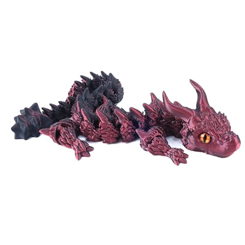 Drachendekoration Flexible Drachenfigur 3D-Artikulationsdrache Drache Desktop-Kunst Drachendekoration für Autos Artikulationsdrachendekoration Fidget-Drachenskulptur Tischplatte Drachenmode von Dinchaakuarry