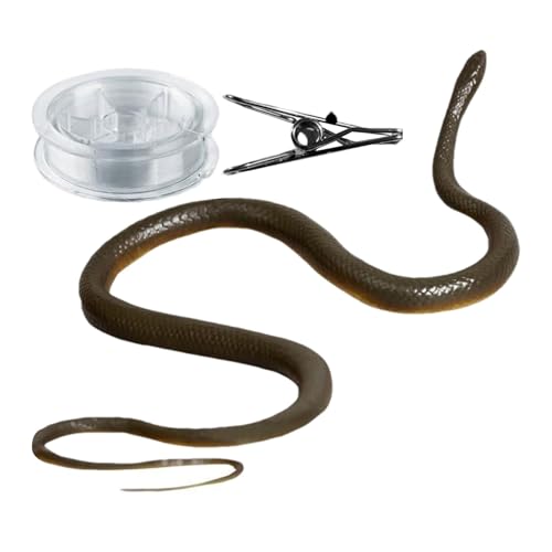 Gefälschte Snake Streich - Bewegung Snake Spielzeug, Golf Snake Gag | Realistische Clip auf Tricks Schlange, spielen Witze Streichzeug mit Zeichenfolge, Outdoor-lustige Horrorspielzeug für Witze Gefälschte Snake Streich - Bewegung Snake Spielzeug, Golf Snake Gag | Realistische Clip auf Tricks Schlange, spielen Witze Streichzeug mit Zeichenfolge, Outdoor-lustige Horrorspielzeug für Witze von Dinchaakuarry