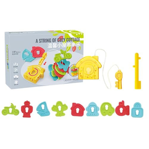 Holzperlenrohre - Fadenstring Spielzeug, Training Thread Spiel | Formklassifizierungsspiele, Obstthema Holzblockdraht Spiel für Kinderpädagogische Hilfe, 9x2x6 Zoll Holzperlenrohre - Fadenstring Spielzeug, Training Thread Spiel | Formklassifizierungsspiele, Obstthema Holzblockdraht Spiel für Kinderpädagogische Hilfe, 9x2x6 Zoll von Dinchaakuarry