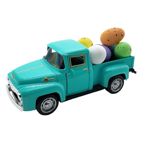 LKW Easter, Truck - Pädagogisches Pickup-Modell mit Ei,Metall Vintage Bauernhof LKW-Modell, Bauernhouse Tabletop Tiered Tray für Home Küche Mantel Shelf LKW Easter, Truck - Pädagogisches Pickup-Modell mit Ei,Metall Vintage Bauernhof LKW-Modell, Bauernhouse Tabletop Tiered Tray für Home Küche Mantel Shelf von Dinchaakuarry
