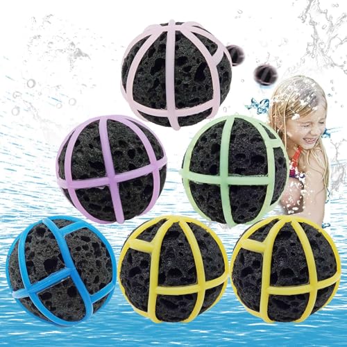 Soaker Sommerball Strandspielball Wasserspielball Silikon Sommerball Wasserspritzball Schwammspielball Soaker Poolspielzeug Wiederverwendbarer Schwammball Rasen Wasserspielzeug Wasserspielball Outdoor von Dinchaakuarry