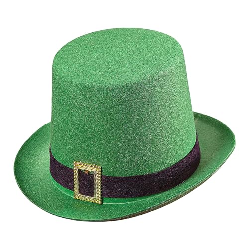 St. Patrick's Hut – Kleeblatt-Hut-Zubehör, Cosplay-Kobold-Hut | Modischer Hut für Männer und Frauen, Zylinder, irische Festival-Dekoration, Partyzubehör, St. Patrick's Day Koboldhut für Cosplay von Dinchaakuarry