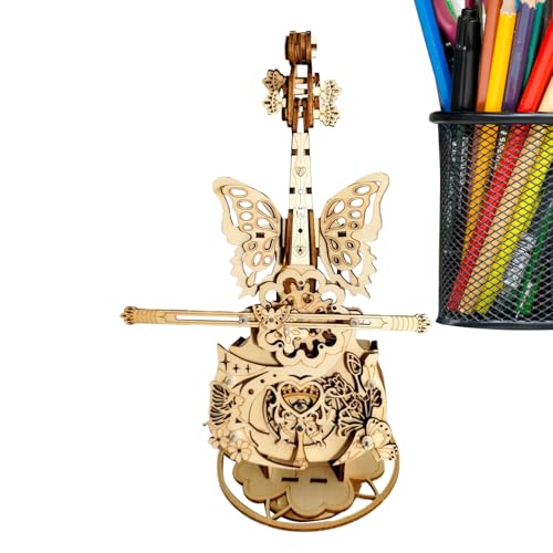 Violine Musik Box, Holz Musikbox, Bauset Für Schreibtisch Wohnzimmer Schlafzimmer Violine Musik Box, Holz Musikbox, Bauset Für Schreibtisch Wohnzimmer Schlafzimmer von Dinchaakuarry
