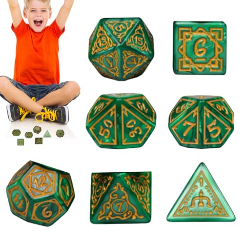 Würfelsatz,7 Stücke Acryl Würfel für Brettspiele | Mit Magnetischer Aufbewahrungsbox Kompletter Satz Spielzeug Für Anfänger Familie Klassenkameraden Würfelsatz,7 Stücke Acryl Würfel für Brettspiele | Mit Magnetischer Aufbewahrungsbox Kompletter Satz Spielzeug Für Anfänger Familie Klassenkameraden von Dinchaakuarry