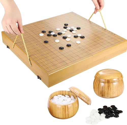 Tragbares Go Set Holz Go Brettspiel Set Go Schachspiel mit Aufbewahrungsbox Chinesisches Strategie Brettspiel von DinganyuEU