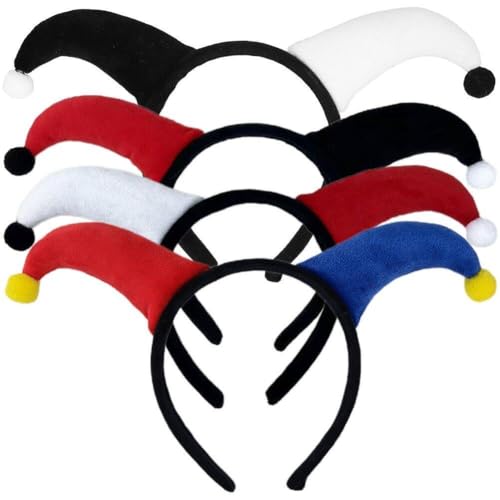 Dinntty Stirnband Narr Stirnband Clown Haarband Lustige Clown Kopfbedeckung Für Maskerade Karneval Halloween Party Kostüm Cosplay von Dinntty