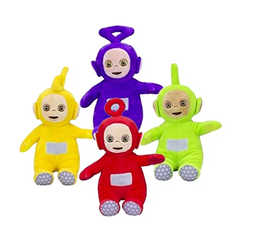 Teletubbies Plüschtier Po, Tinky-Winky, Laa-Laa, Dipsy Kuscheltier 37 cm (Familien-Edition 4er Pack 37cm) von Dinotoys