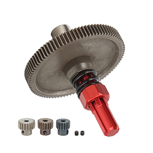 Dioche Arrma Rc Cars Autozubehör 91T Slipper Gear Set Differential-Upgrade-Teile Metallgetriebebaugruppe für Arrma Senton 1 10 Rc Cars Red Arrma Transmissions Differentials (Rot) von Dioche