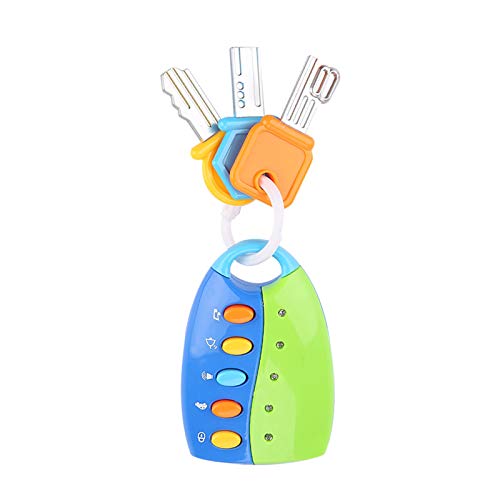 Dioche Baby Spielzeug, SpielzeugschlÜssel FÜr Kleinkinder Und Babys, Remote Smart Key FÜr Babyspielzeug Mit Blinklicht Und GerÄuschen, Autoschlüssel Kinderlernspielzeug, Kinder SchlÜsselbund, Blau von Dioche