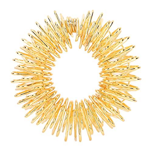 Sensorische Fingerringe Tolles Spikey Zappel-Spielzeug-Spaß-Set für Akupressur Stressabbau Zappeln Sinnesspielzeug Massage-Schmerztherapie-Ringe für Kinder Erwachsene Adult(Gold) von Dioche