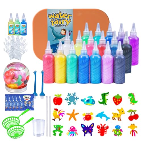 Dioeazh Aqua Gelz Kreativ Set, Magischer Wasserelfe Magics Water Elf Wasserspielzeug-Set, Aqua Gelz Starter Set, Wassergel Spielzeug, Aqua Fairy Bunte Meerestiere Spielzeug Für Jungend Und Mädchen von Dioeazh