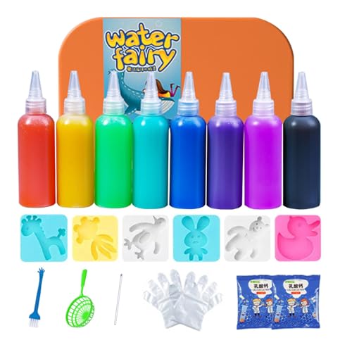 Dioeazh Magic Water Elfs Kit, Magische Aqua Gel Set, Kreatives 3D Tierform Aquagelz Set Wasserspielzeug, Magisches Wasser Gel Squishy Maker Sensorisches Spielzeug Für Kinder von Dioeazh