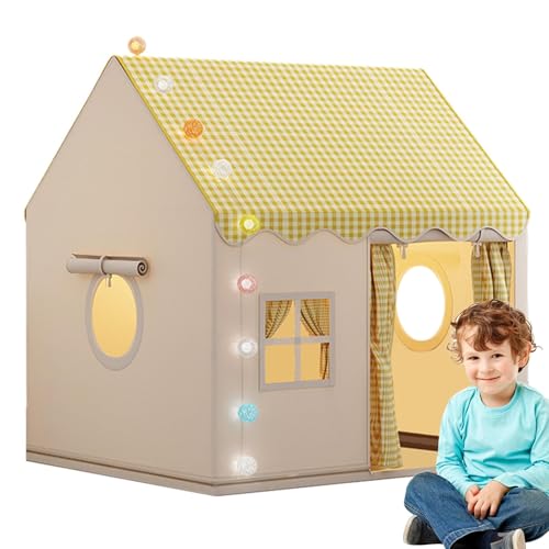 Kinder Spielhaus Indoor, Kinderzelt Für Drinnen Für Jungens & Mädchen Ab 3 Jahren, Kinderspielzelt Geben Sie Ihrem Kind Eine Kleine Welt(120×105×128cm) von Dioeazh