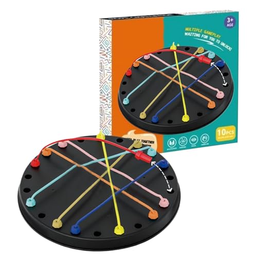 Rope Untangling Tisch Strategie Brettspiel, Rope Challenge Game, Twisted Rope Untangling Challenge Board Game, Logic Rope Knot Challenging Game for Classrooms, Family Game von Dioeazh