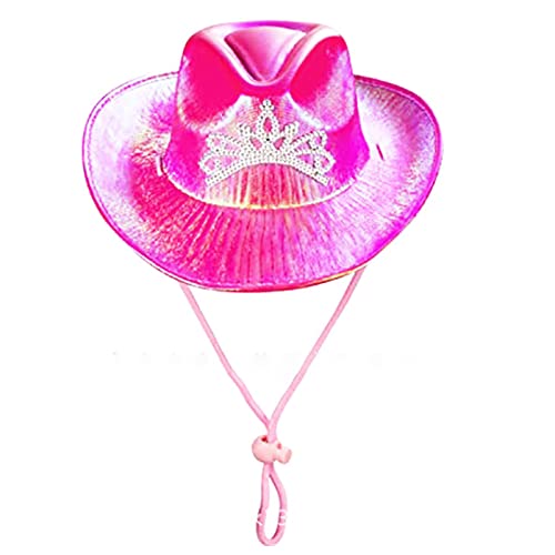 Diogeynu Cowboyhut Party Cowgirl Hut mit Partyhüten Cowboyhut Prinzessin Hut für Kostüm Verkleiden von Diogeynu