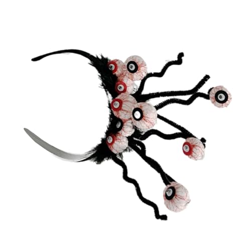 Diogeynu Halloween Explodierender Augapfel Stirnband für Erwachsene Rollenspiel Kostüm Kopfbedeckung Party Requisiten Haarschmuck Festival Hairhoop von Diogeynu