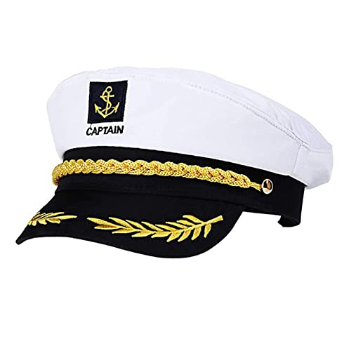 Diogeynu Hut Yacht Captain Hat Navy Marine Hut Kapitän Kostüm Kapitän Hut für Herren Navy Marine Hut von Diogeynu