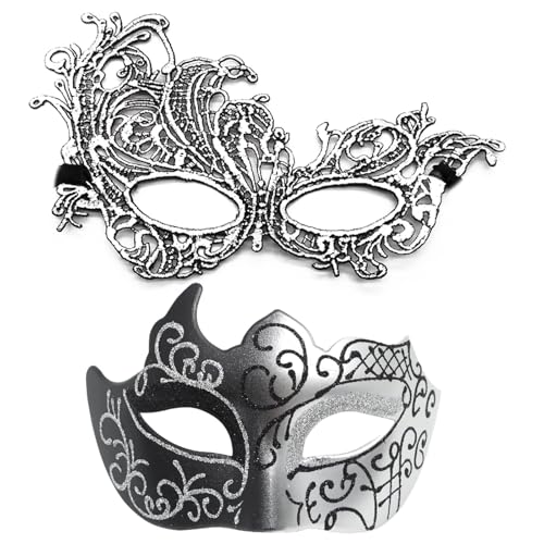 Diogeynu Paar Venezianer Maskerade Ball Karneval Abschlussball Theater Cosplay Party Unisex Paar Maskeraden Set Venezianer Party Kostüm Diogeynu Paar Venezianer Maskerade Ball Karneval Abschlussball Theater Cosplay Party Unisex Paar Maskeraden Set Venezianer Party Kostüm von Diogeynu