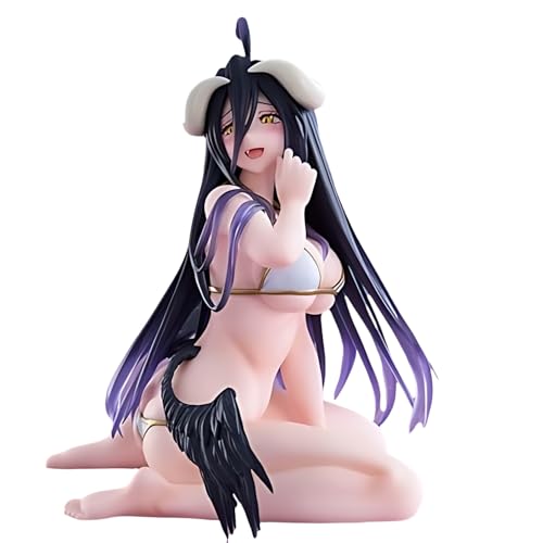 Albedo Anime Figur, 13CM PVC Sitting Beauty Girl Action Figur, Desktop Dekoration für Haus & Büro von Diohauxi