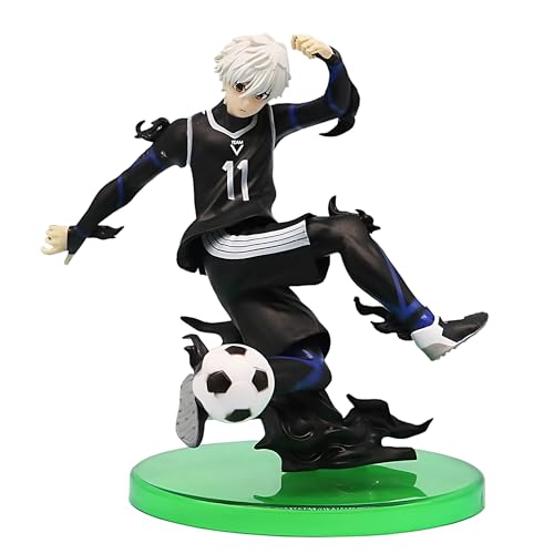 Blue Lock Anime Figur Seishiro Nagi Anime Action Figur Stehend Anime Action Figuren Desktop Dekoration Figuren 12CM von Diohauxi