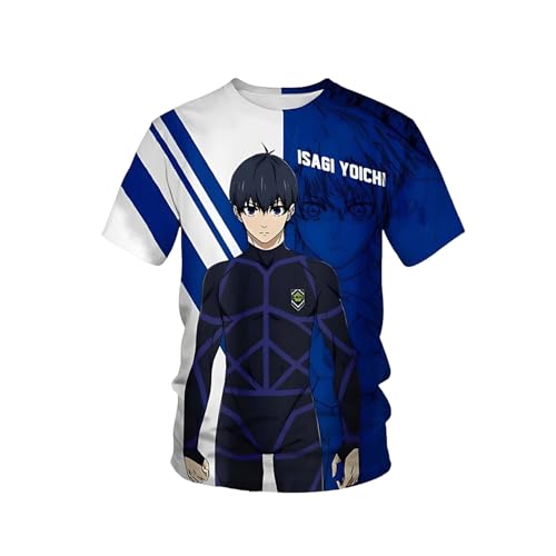 Diohauxi Anime Sport T-Shirts Chigiri hyoma/Isagi Yoichi/Bachira Meguru 3D gedruckt Anime kurze Ärmel S-3XL von Diohauxi