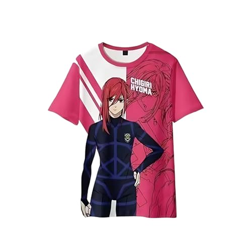 Diohauxi Anime Sport T-Shirts Chigiri hyoma/Isagi Yoichi/Bachira Meguru 3D gedruckt Anime kurze Ärmel S-3XL von Diohauxi