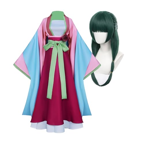 Diohauxi Maomao Cosplay Kostüm - Ancient Style Long Dress Set mit Perücke | Anime Rollenspiel Outfit für Halloween Diohauxi Maomao Cosplay Kostüm - Ancient Style Long Dress Set mit Perücke | Anime Rollenspiel Outfit für Halloween von Diohauxi