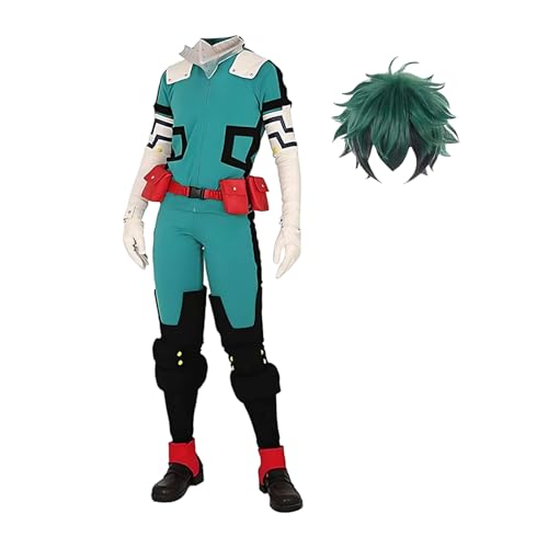 Diohauxi Midoriya Izuku Cosplay Kostüm Anime Homewear Pullover Halloween Sweatshirt Jumpsuit mit Perücke Diohauxi Midoriya Izuku Cosplay Kostüm Anime Homewear Pullover Halloween Sweatshirt Jumpsuit mit Perücke von Diohauxi