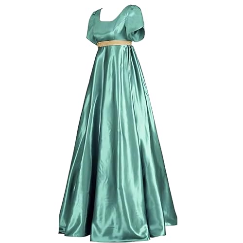 Regency Style Women's Medieval Costume Dress Vintage Satin Gown mit hoher Taille für Cosplay von Diohauxi