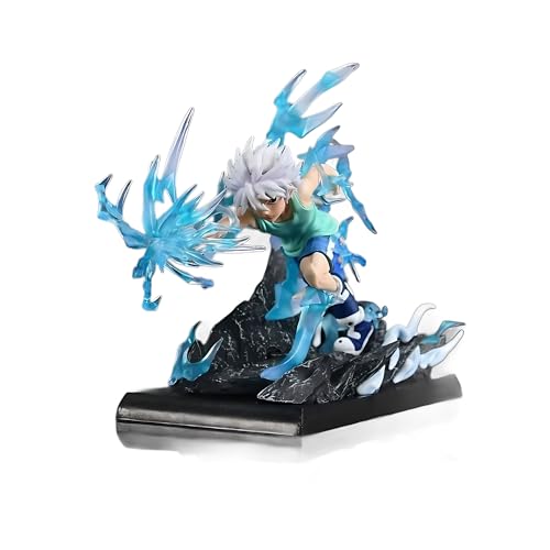 Killua Zaoldyeck Figur Gon Freecss Anime Action Figur 18CM Sprint Staat Anime Figuren Ornament Perfekte Dekorationen für Räume/Büros von Diohauxi