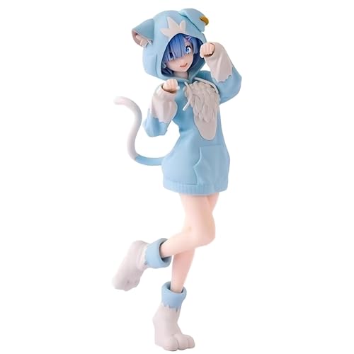 Re:0 Ram Anime Figuren Rem Figur Ohr Anzug Figuren Sammlermodell Vielseitige Dekoration für Haus/Büro 20CM von Diohauxi